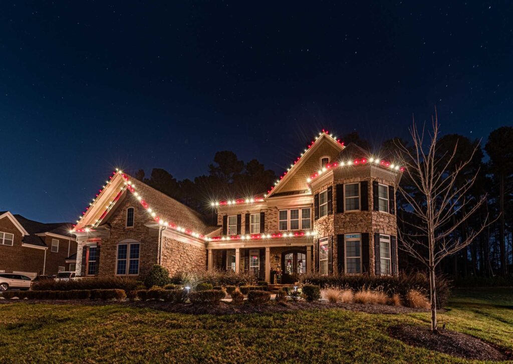 Decatur holiday light installation